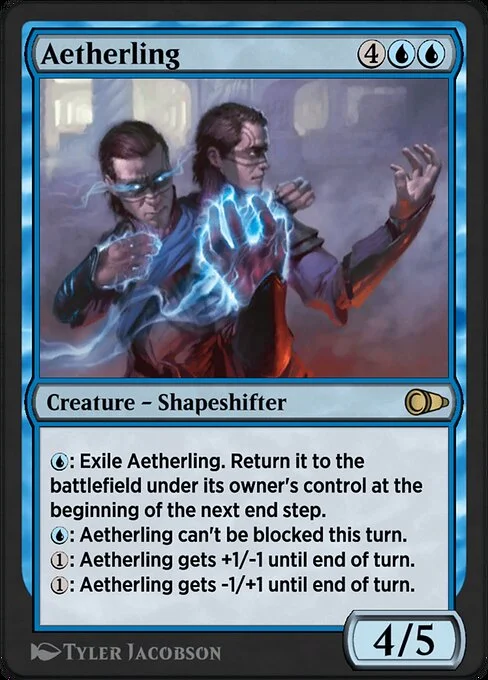 Aetherling, carta Magic di tipo Creature — Shapeshifter illustrata da Tyler Jacobson