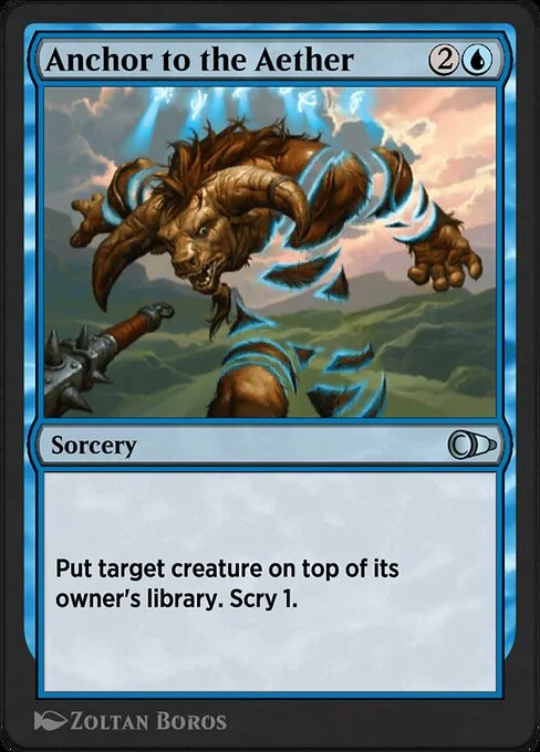 Anchor to the Aether, carta Magic di tipo Sorcery illustrata da Zoltan Boros