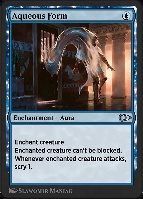 Aqueous Form, carta Magic di tipo Enchantment — Aura illustrata da Slawomir Maniak