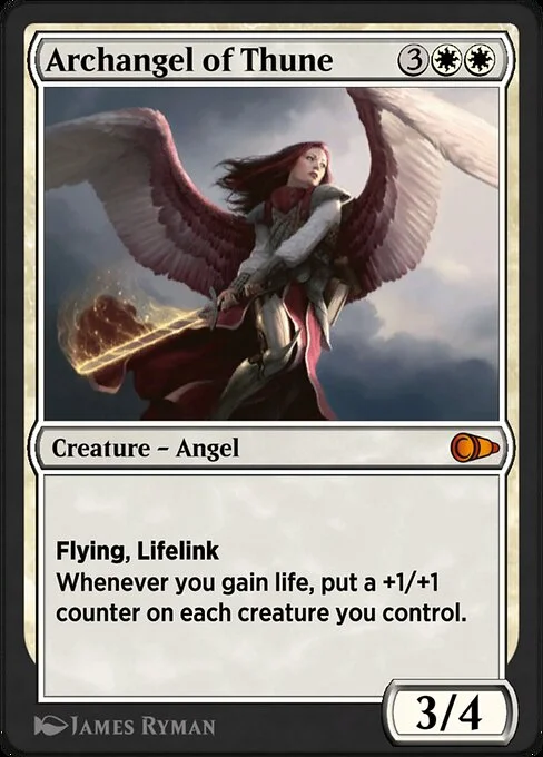 Archangel of Thune, carta Magic di tipo Creature — Angel illustrata da James Ryman