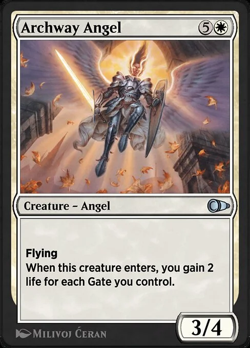 Archway Angel, carta Magic di tipo Creature — Angel illustrata da Milivoj Ćeran