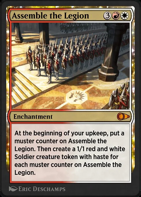 Assemble the Legion, carta Magic di tipo Enchantment illustrata da Eric Deschamps
