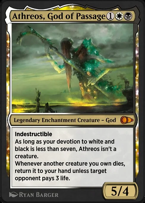 Athreos, God of Passage, carta Magic di tipo Legendary Enchantment Creature — God illustrata da Ryan Barger