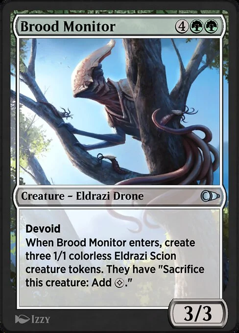 Brood Monitor, carta Magic di tipo Creature — Eldrazi Drone illustrata da Izzy
