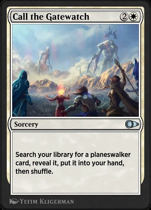 Call the Gatewatch, carta Magic di tipo Sorcery illustrata da Yefim Kligerman