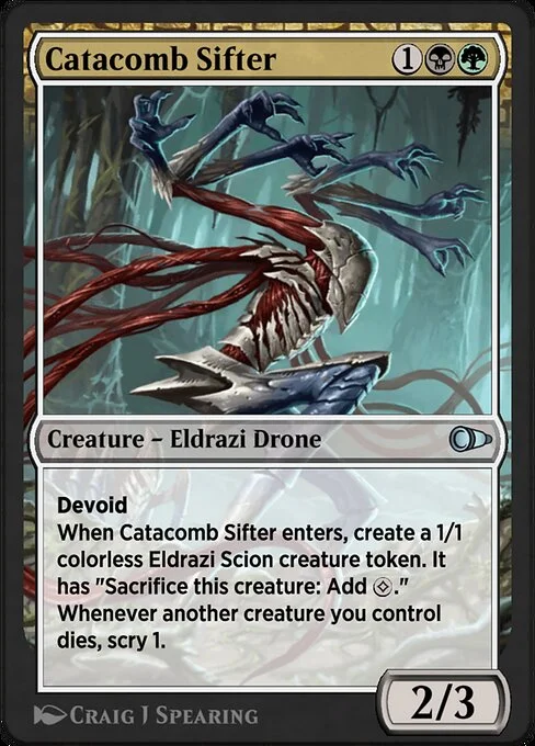 Catacomb Sifter, carta Magic di tipo Creature — Eldrazi Drone illustrata da Craig J Spearing