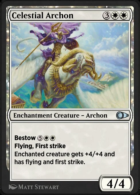 Celestial Archon, carta Magic di tipo Enchantment Creature — Archon illustrata da Matt Stewart