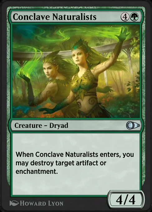 Conclave Naturalists, carta Magic di tipo Creature — Dryad illustrata da Howard Lyon