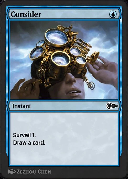 Consider, carta Magic di tipo Instant illustrata da Zezhou Chen