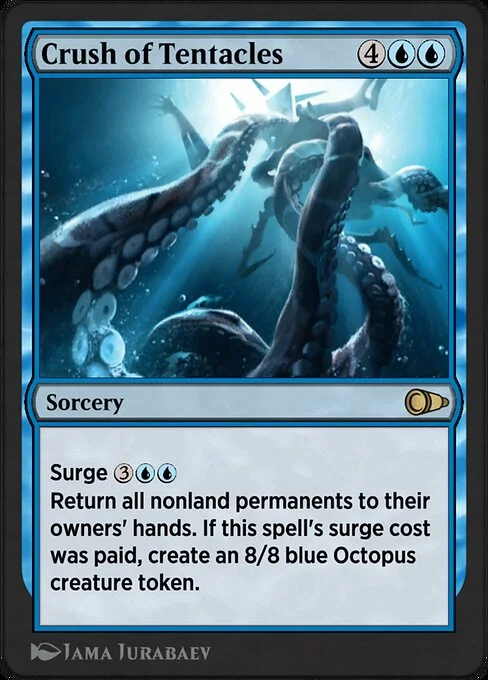 Crush of Tentacles, carta Magic di tipo Sorcery illustrata da Jama Jurabaev