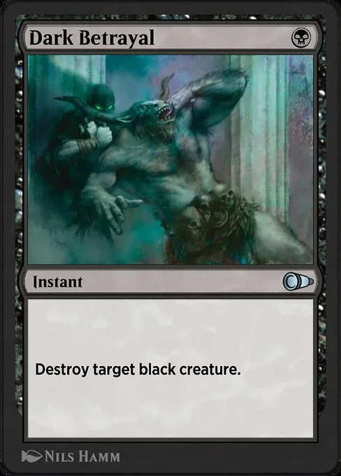Dark Betrayal, carta Magic di tipo Instant illustrata da Nils Hamm