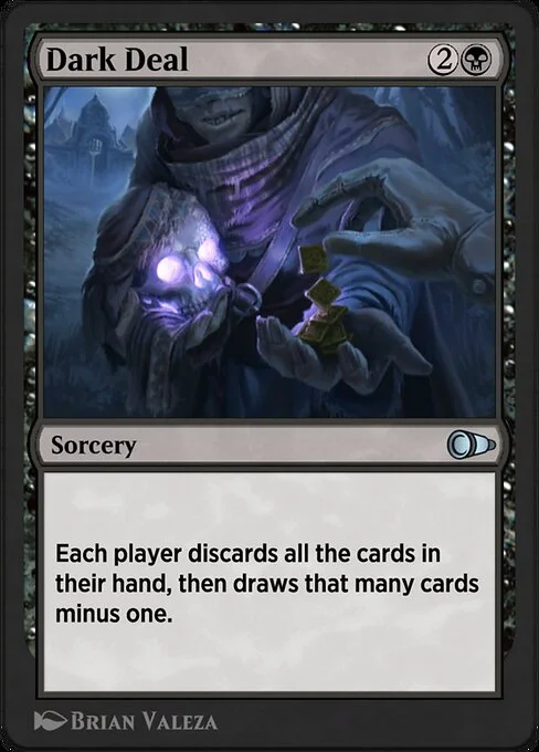 Dark Deal, carta Magic di tipo Sorcery illustrata da Brian Valeza