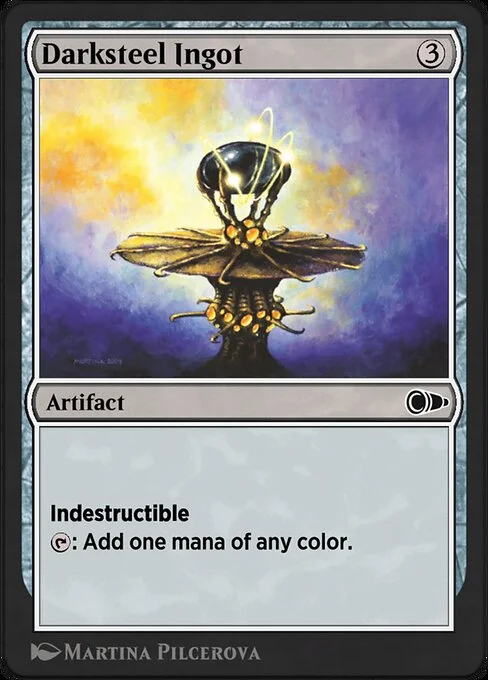Darksteel Ingot, carta Magic di tipo Artifact illustrata da Martina Pilcerova
