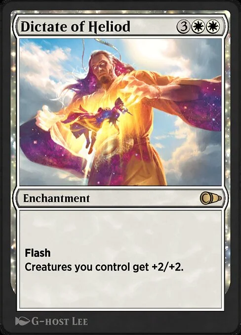 Dictate of Heliod, carta Magic di tipo Enchantment illustrata da G-host Lee