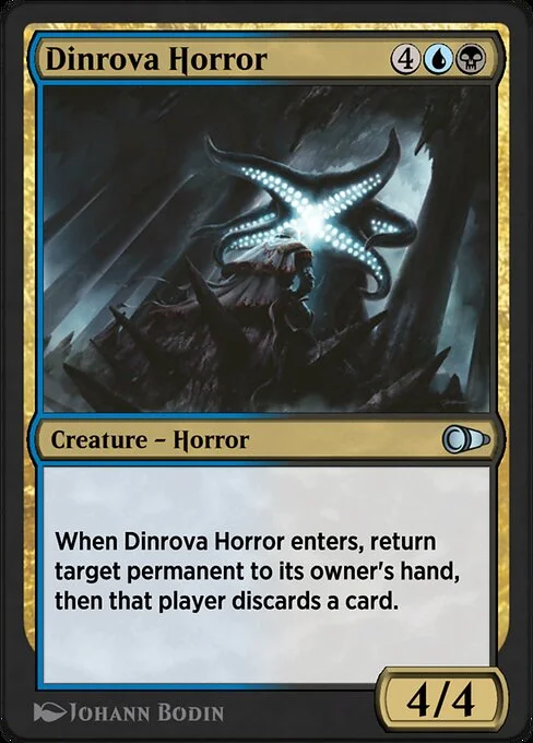 Dinrova Horror, carta Magic di tipo Creature — Horror illustrata da Johann Bodin