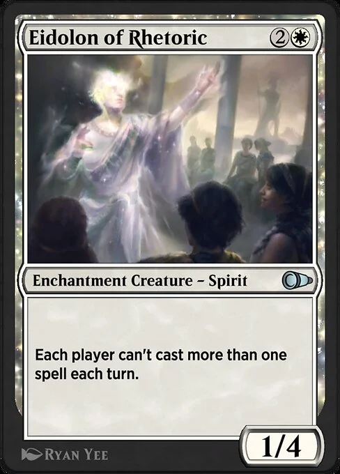 Eidolon of Rhetoric, carta Magic di tipo Enchantment Creature — Spirit illustrata da Ryan Yee