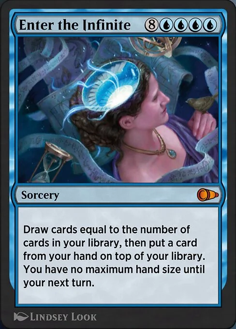 Enter the Infinite, carta Magic di tipo Sorcery illustrata da Lindsey Look