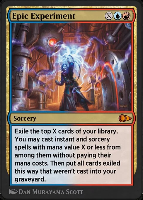 Epic Experiment, carta Magic di tipo Sorcery illustrata da Dan Murayama Scott