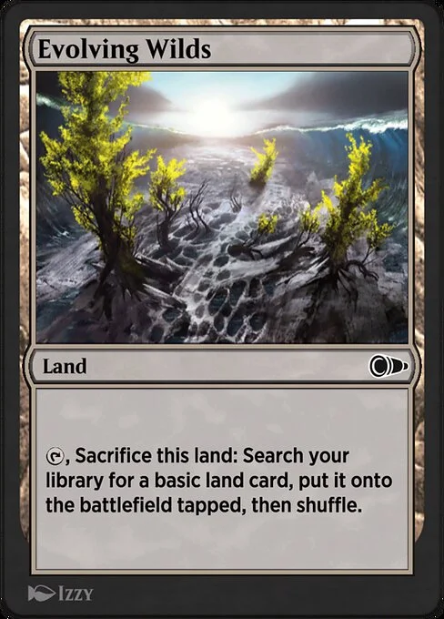 Evolving Wilds, carta Magic di tipo Land illustrata da Izzy