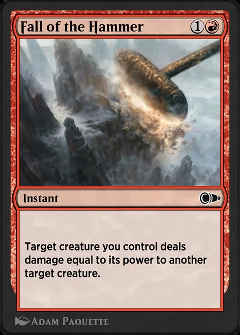 Fall of the Hammer, carta Magic di tipo Instant illustrata da Adam Paquette