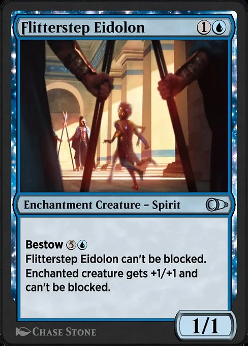Flitterstep Eidolon, carta Magic di tipo Enchantment Creature — Spirit illustrata da Chase Stone