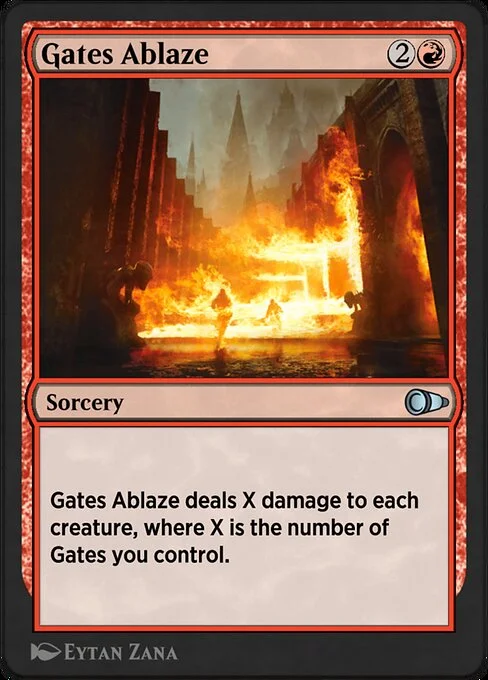 Gates Ablaze, carta Magic di tipo Sorcery illustrata da Eytan Zana