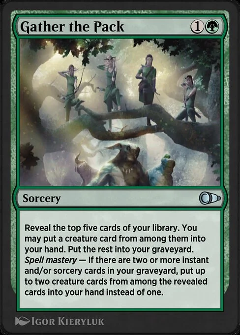 Gather the Pack, carta Magic di tipo Sorcery illustrata da Igor Kieryluk
