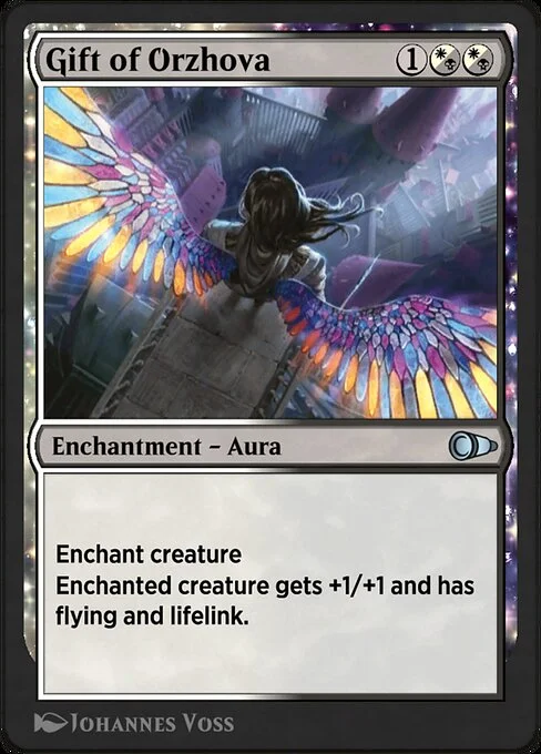 Gift of Orzhova, carta Magic di tipo Enchantment — Aura illustrata da Johannes Voss