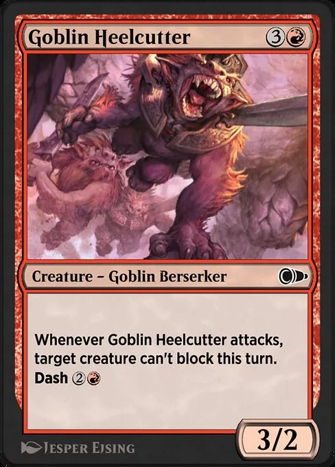Goblin Heelcutter, carta Magic di tipo Creature — Goblin Berserker illustrata da Jesper Ejsing