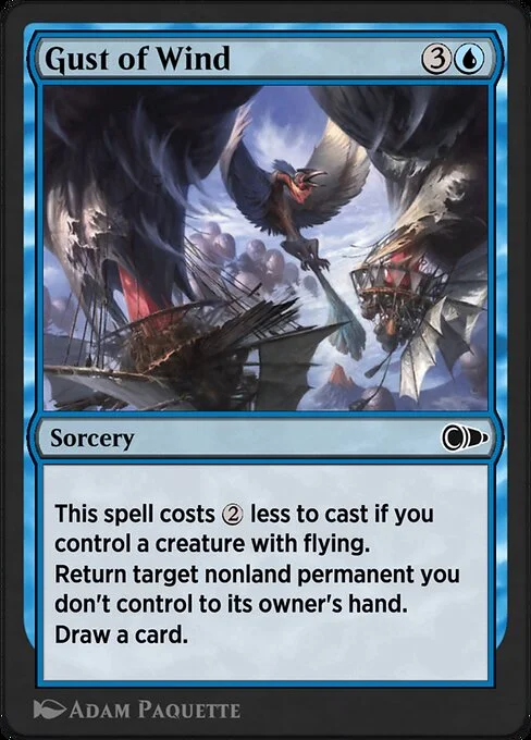 Gust of Wind, carta Magic di tipo Sorcery illustrata da Adam Paquette