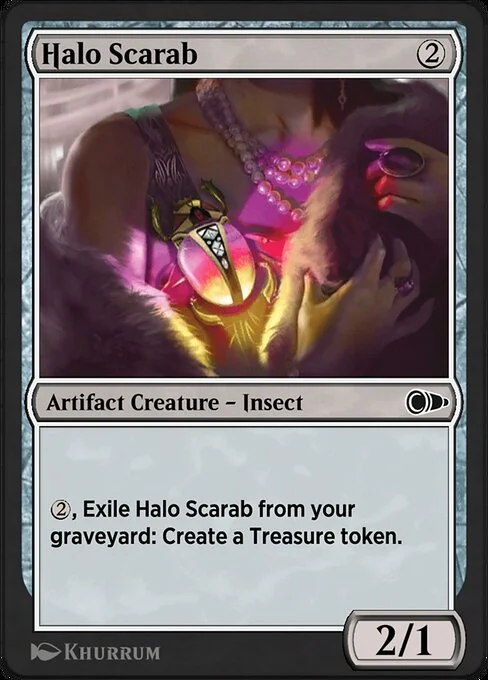 Halo Scarab, carta Magic di tipo Artifact Creature — Insect illustrata da Khurrum