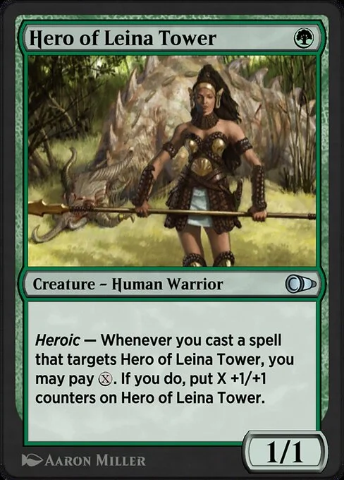 Hero of Leina Tower, carta Magic di tipo Creature — Human Warrior illustrata da Aaron Miller