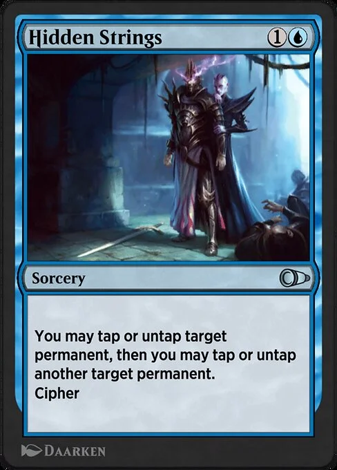 Hidden Strings, carta Magic di tipo Sorcery illustrata da Daarken
