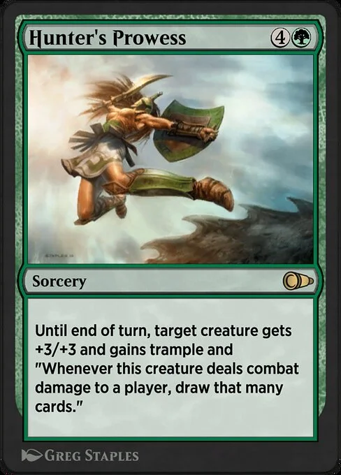 Hunter's Prowess, carta Magic di tipo Sorcery illustrata da Greg Staples
