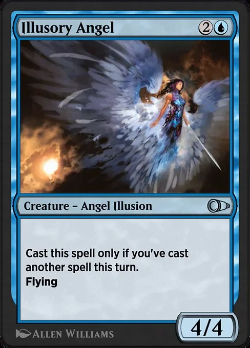 Illusory Angel, carta Magic di tipo Creature — Angel Illusion illustrata da Allen Williams