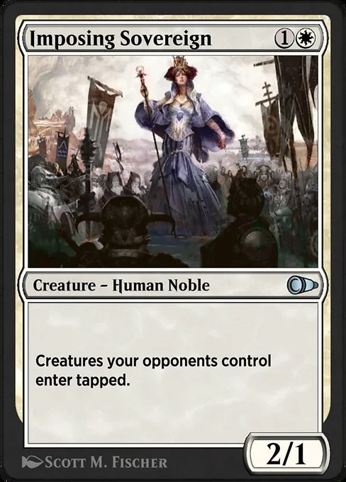 Imposing Sovereign, carta Magic di tipo Creature — Human Noble illustrata da Scott M. Fischer