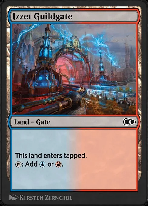 Izzet Guildgate, carta Magic di tipo Land — Gate illustrata da Kirsten Zirngibl