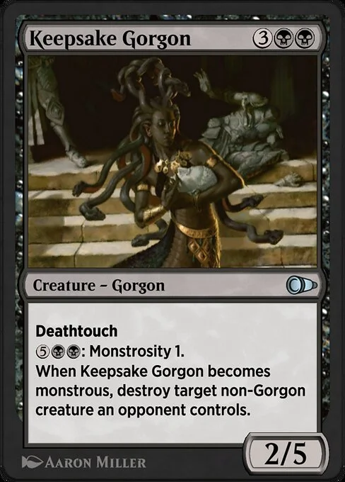 Keepsake Gorgon, carta Magic di tipo Creature — Gorgon illustrata da Aaron Miller