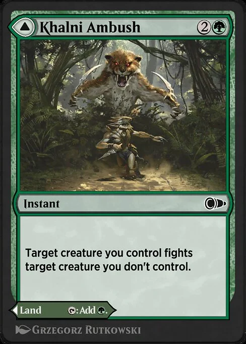 Khalni Ambush // Khalni Territory, carta Magic di tipo Instant // Land illustrata da Grzegorz Rutkowski