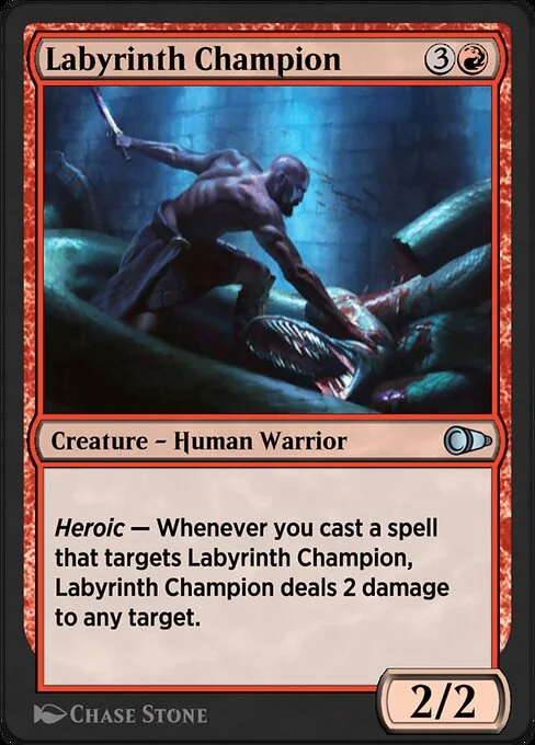 Labyrinth Champion, carta Magic di tipo Creature — Human Warrior illustrata da Chase Stone