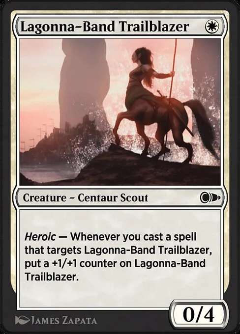 Lagonna-Band Trailblazer, carta Magic di tipo Creature — Centaur Scout illustrata da James Zapata