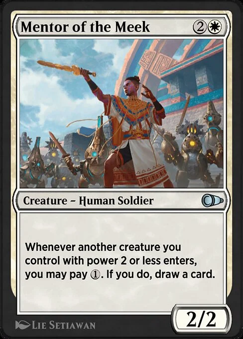 Mentor of the Meek, carta Magic di tipo Creature — Human Soldier illustrata da Lie Setiawan