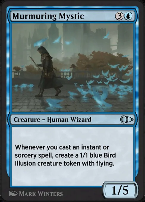 Murmuring Mystic, carta Magic di tipo Creature — Human Wizard illustrata da Mark Winters