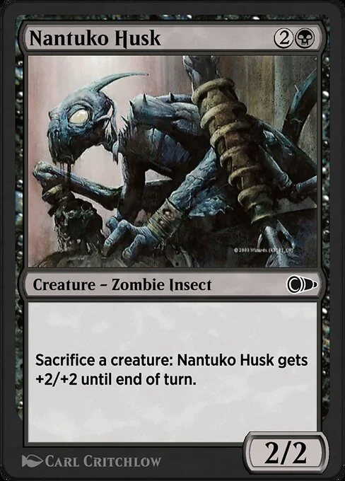 Nantuko Husk, carta Magic di tipo Creature — Zombie Insect illustrata da Carl Critchlow