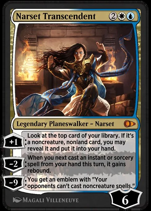 Narset Transcendent, carta Magic di tipo Legendary Planeswalker — Narset illustrata da Magali Villeneuve