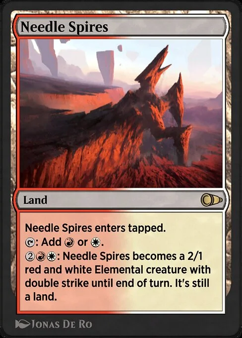 Needle Spires, carta Magic di tipo Land illustrata da Jonas De Ro