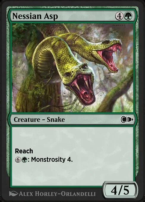 Nessian Asp, carta Magic di tipo Creature — Snake illustrata da Alex Horley-Orlandelli