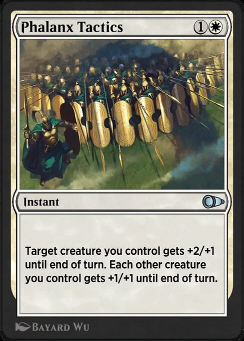 Phalanx Tactics, carta Magic di tipo Instant illustrata da Bayard Wu
