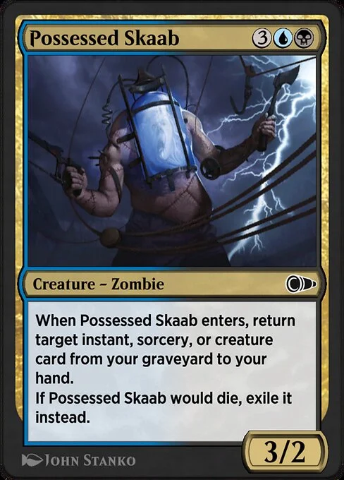 Possessed Skaab, carta Magic di tipo Creature — Zombie illustrata da John Stanko