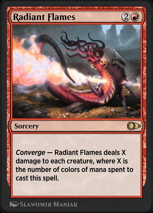 Radiant Flames, carta Magic di tipo Sorcery illustrata da Slawomir Maniak